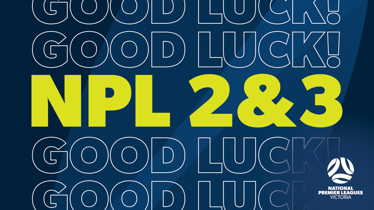 Good luck to the players, coaches &amp; officials kicking off in NPL2 &amp; NPL3 competitions this weekend. We'll be streaming one match from NPL2 &amp; 3 each week - this week it is <a href="/KingstonCityFC/">Kingston City FC</a> v <a href="/FCWerribeeCity/">Werribee City FC</a> &amp; <a href="/wufcofficial/">Western United FC</a> v <a href="/BoxHillUnited/">Box Hill United</a>. Tune in on #NPLVIC Facebook and YouTube.