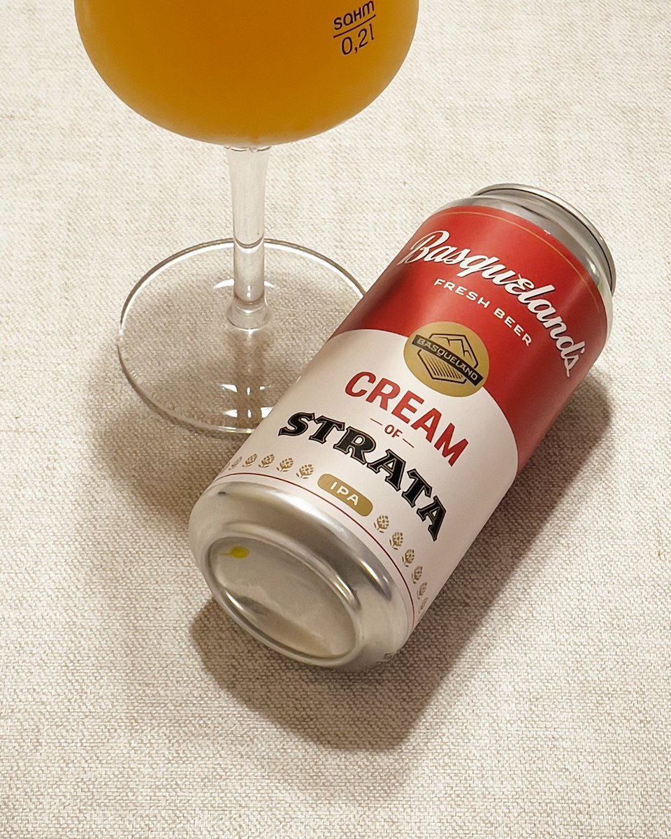 craftbeergram's tweet photo. Basqueland Brewing Cream Of Strata 🇪🇸
New England IPA.

“Cream Series. Oat Cream IPA dry hopped with Strata”.
#craftbeer #basqueland #beerlabel https://t.co/Z3OvauVZ5G