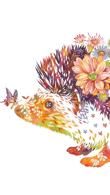 花ネズミ#ハリネズミ#タケダヒロキ 