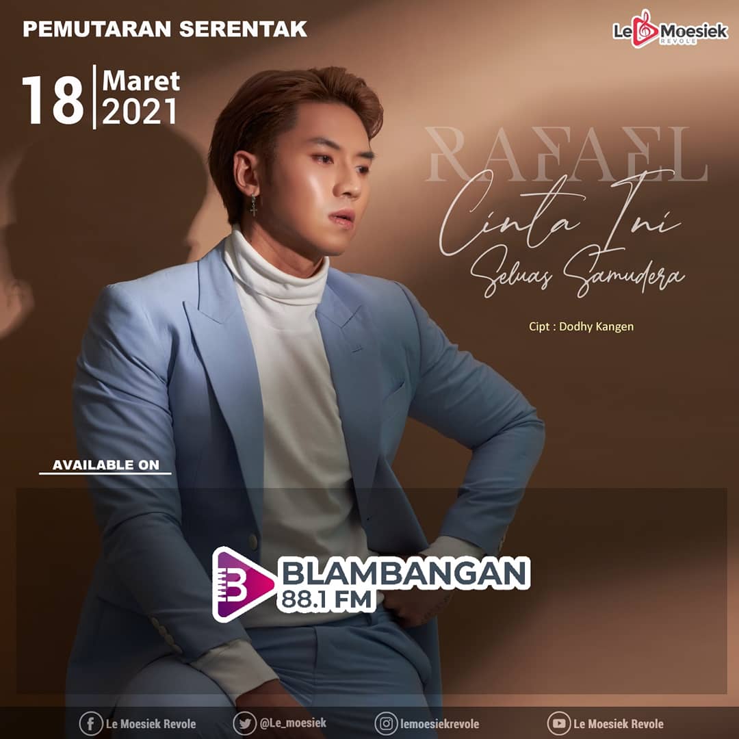 Hai ada yang baru dari <a href="/rafaell_16/">Raphael</a> single berjudul Cinta Ini Seluas Samudera yang putar serentak diradio, hari Kamis 18 Maret 2021. Stay tune 
cc <a href="/lemoesiekrevole/">Le Moesiek Revole</a> @sunny_lemoesiek <a href="/yusdiansyah/">@yusdiansyah</a> 
#pemutaranserentak #newrilis #radio #musikindonesia #radioblambanganfm ##banyuwangi