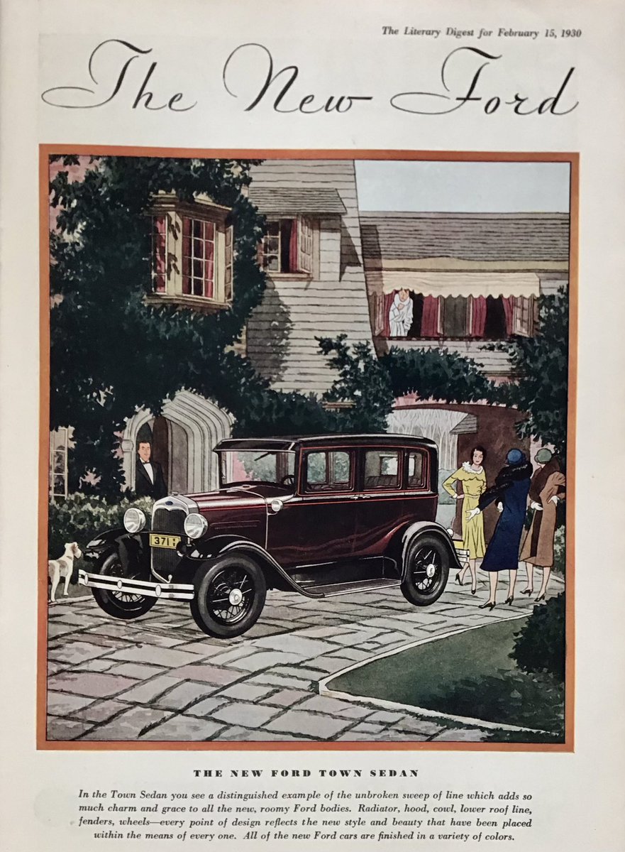 Vintage 1929 Ford Town Sedan Print Ad