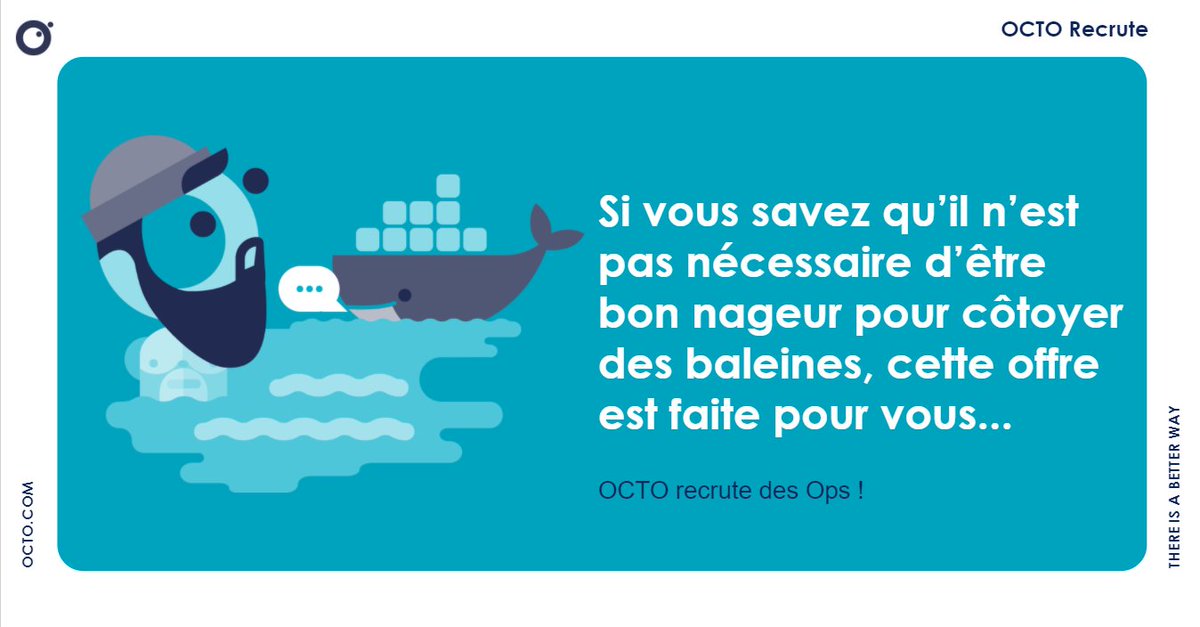 OCTOTechnology's tweet photo. [#Recrutement] OCTO Technology recrute des  #DevOps ! 🐳 Ça vous tente ? L'offre est ici → https://t.co/0YeRjnVvRX

#RH #Ops #Dev #JoinUs #OCTOrecrute https://t.co/JcTNcOacoA