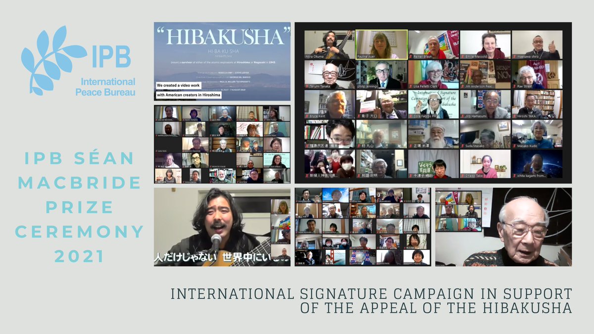 Hibakusha Appeal (@hibakushaappeal) on Twitter photo Thank you to <a href="/IntlPeaceBureau/">IPB - International Peace Bureau</a> for this report on yesterday's ceremony for the MacBride Award 2020 for the ‘International Signature Campaign in Support of the Appeal of the Hibakusha’ #HibakushaAppeal !
ipb.org/uncategorized/… Thank you to <a href="/IntlPeaceBureau/">IPB - International Peace Bureau</a> for this report on yesterday's ceremony for the MacBride Award 2020 for the ‘International Signature Campaign in Support of the Appeal of the Hibakusha’ #HibakushaAppeal !
ipb.org/uncategorized/…