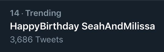 PBBTrends_'s tweet photo. As of now! no fourteenth Spot 

“HappyBirthday SeahAndMilissa”

Happy Birthday po @_chelseahhilary @MilissaGrande https://t.co/IqR6jo6wdD