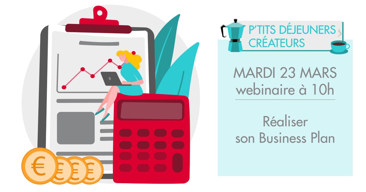 📣 #WEBINAIRE : Réaliser son business plan, le 23 mars à 10h00.
Notre expert va vous expliquer en détail comment faire un business plan répondant aux attentes de votre banquier 👩‍💼
☑ Inscriptions : 
ow.ly/XdBf50E013u