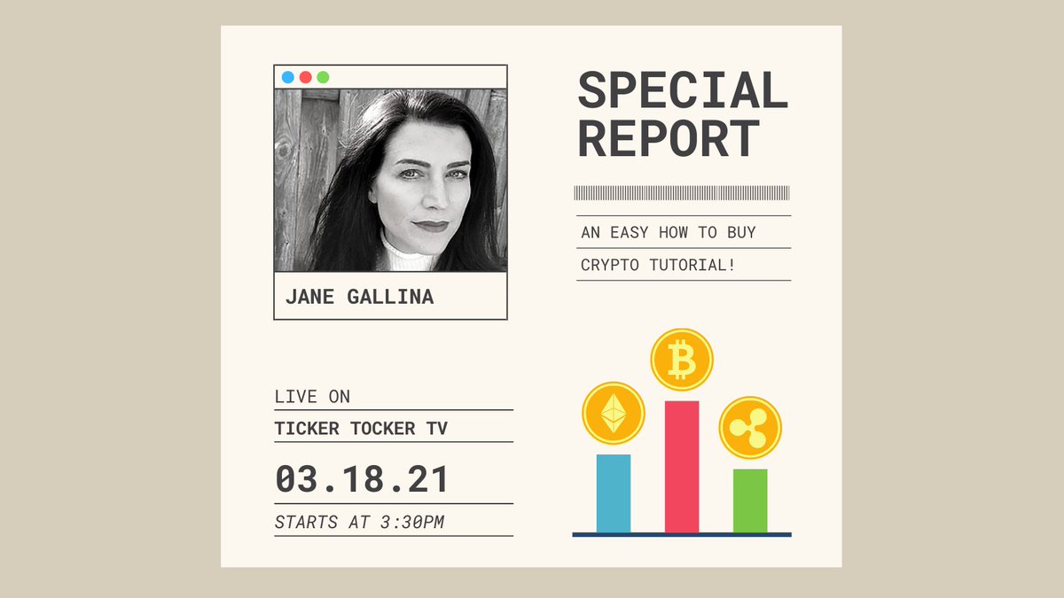 tickertockerapp's tweet photo. Learn how to buy crypto with Jane Gallina!
Special Report today on Ticker Tocker TV.
https://t.co/vYlIOVGvFw
#tickertocker #trade #donttradealone #dynamicstrategies #moderneducation #leaders #livetradingroom #marketplace #finance #investing #stocks #futures #options #forex https://t.co/AMp5IZFGCW