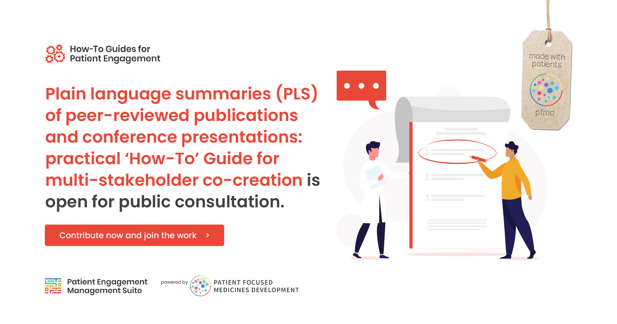 Open pharma and pfmd public consultations on plain language summaries