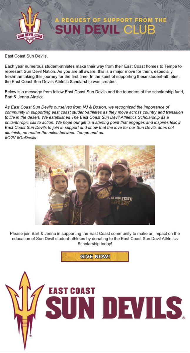alaziba's tweet photo. 📣Calling East Coast Sun Devils 📣 

@NYSunDevils @NESunDevils @PhillySunDevils @DCSunDevils @GAsundevils

Please share and spread the word on this beautiful #SunDevilGiving Day! 

https://t.co/cOHP1R6bs1 https://t.co/Fh85xStmkq