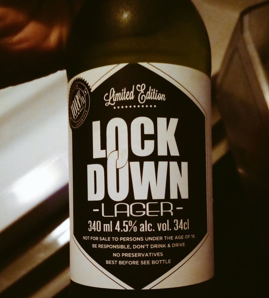 I admire whoever made this lager. Bought it for R30/6pack and it wasn't bad at all. Pity there's no back label so we will never know who made it.

Its an easy drinking, sessionable lager, light on the palate
#lockdownlager
#CraftBeerZA  #beeroclock #beery #bloem #kingsleyliquor