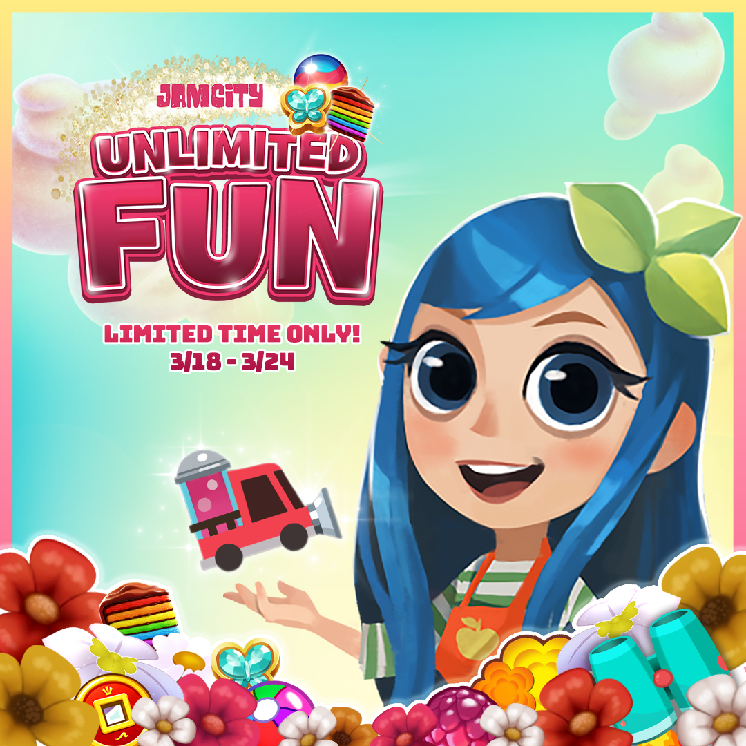 juicejamgame's tweet photo. Let the games begin
Jam City’s brings you Unlimited Fun!
Collect gifts all week long that will have you Spring-ing through levels!
Play your favorite Jam City game starting at 12pm PST
#JamCityUnlimited https://t.co/7oBadgDqql