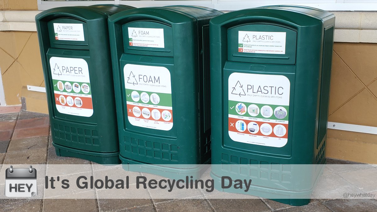 It's Global Recycling Day! 
#GlobalRecyclingDay #GlobalRecyclingDay2021 #RecyclingDay