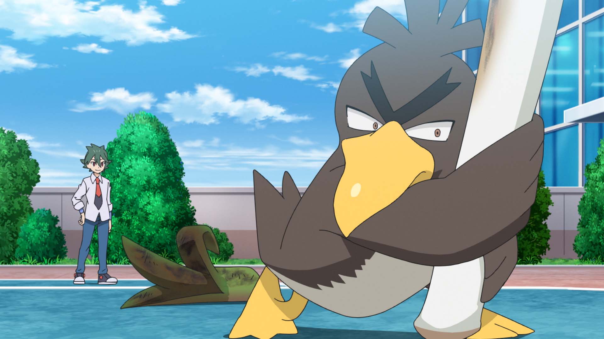 アニメ ポケットモンスター 公式 アニポケ ハイライト エルレイド のフェイントによって ネギを切り落とされてしまった カモネギ でも あきらめない サトシが言った ギルガルド みたいに ネギを剣と盾のように持って立ち向かったのです