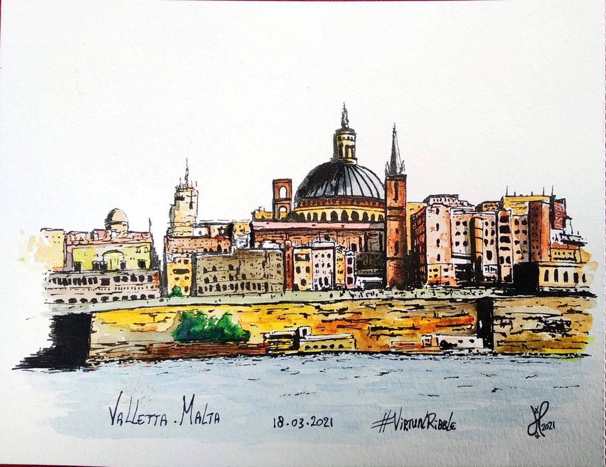 Hans_van_Leuven's tweet photo. VirtualTravelSketch: Valletta, Malta. #art #drawing #ink #inkt #Malta #paint #painting #Route66 #schets #schetsen #sketching #Tekenen #TravelSketch #USkVirtual #Valletta #VirtualRibble #VirtualSketch #VirtualTravelSketch #watercolor #waterverf
https://t.co/Cy2fKf3WMN https://t.co/M98zctJiSb