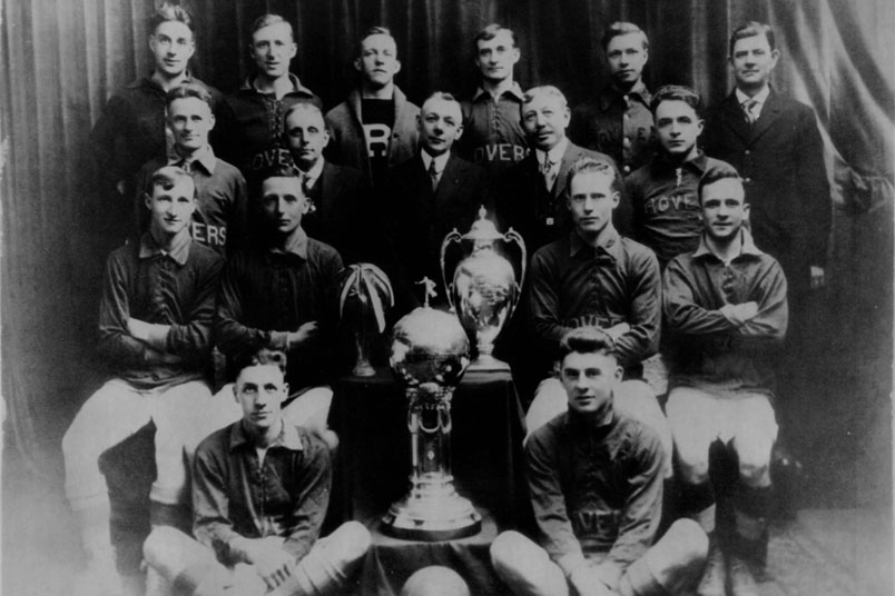 The result was a steady stream of Scottish immigrants, primarily from Glasgow. Following a meeting in February 1884 among a group of soccer enthusiasts Fall River Rovers FC was founded.They won The American Cup in 1888 and again in 1889.  #MarksmenMarch