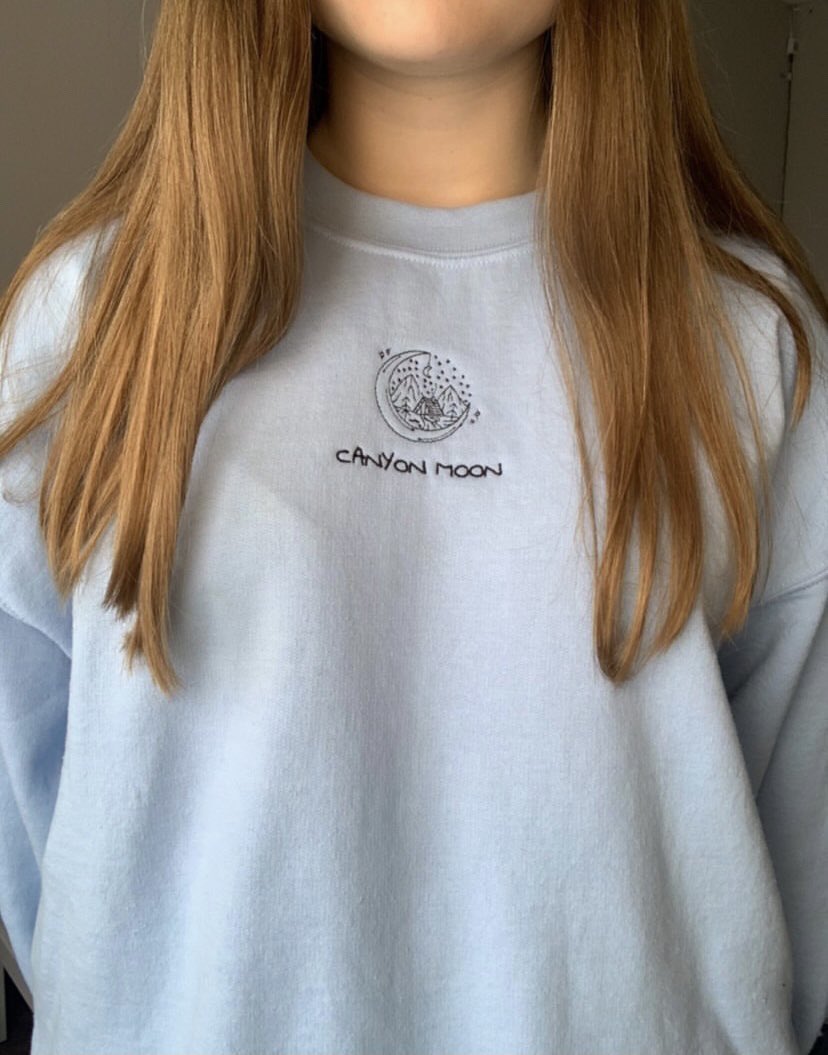 Canyon Moon-embroidered sweatshirt