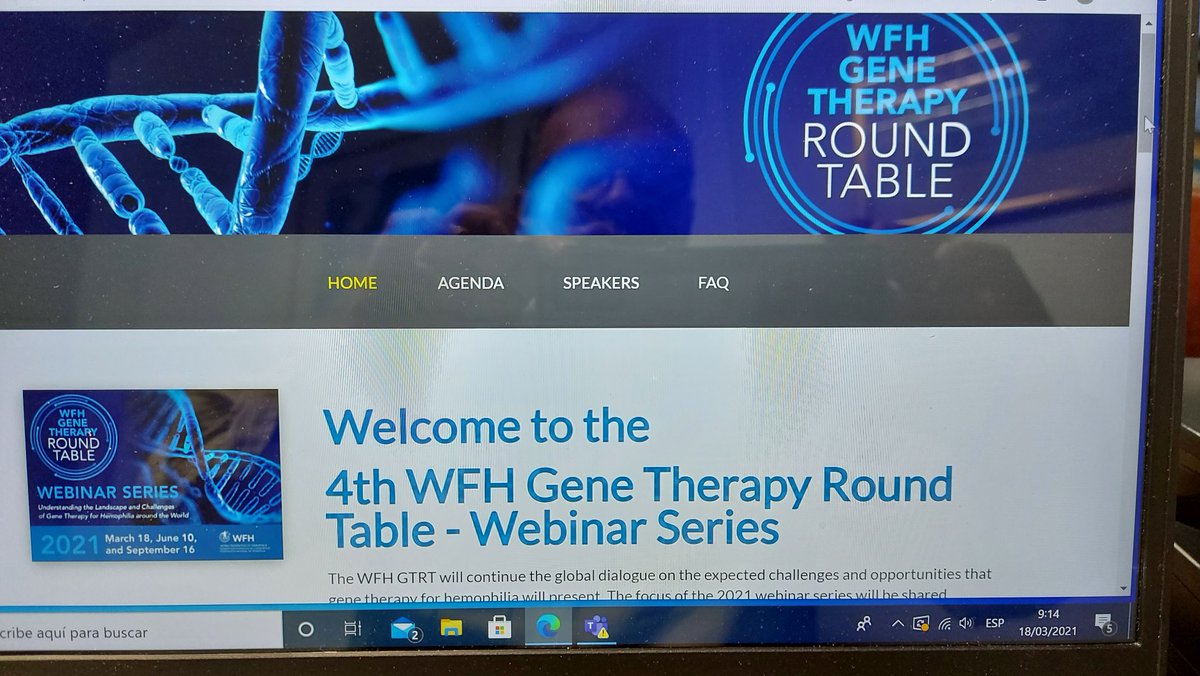 cesargarridod's tweet photo. We just started the 4th .  GENE THERAPY ROUN TABLE of WFH.  Event of great importance for our patients.  It is essential that patients anywhere in the world and their caregivers know where we are and where we are going https://t.co/4aOMtfE6of