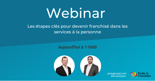progressiumC's tweet photo. Le fondateur de #Progressium @jpzeitline et le consultant Rodolphe Hamon, participe à un webinar autour des étapes clefs pour vos projets de franchise dans les SAP.
RDV aujourd'hui à 11h00 au webinar organisé par @Les_Franchises
Inscription gratuite >> https://t.co/vY1FpDXaTm https://t.co/z0HqrPazI1