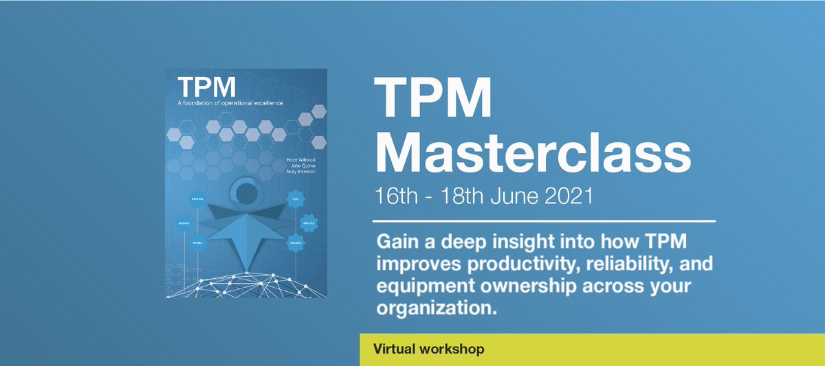 SapartnersIre's tweet photo. Join Andy Brunskill & Jim Mikulski for this 3 day Virtual Masterclass hosted by Synergy Flavors which focuses on the Total Productive Maintenance model developed by S A Partners. 16-18 June:
https://t.co/IPv2DgjTtQ
#tpm #synergyflavors #11steps https://t.co/yYsoiFnbo5