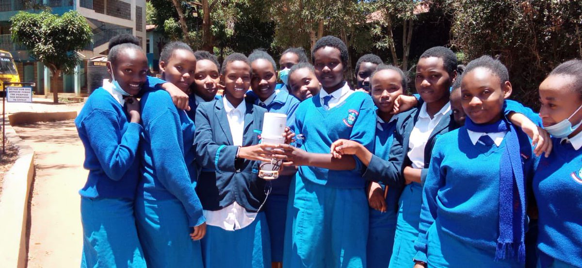 Students of Muthale Girls High School in Kenya receiving new station. Thanks Mr Jones Nzioka the teacher in charge for your warm welcome.
