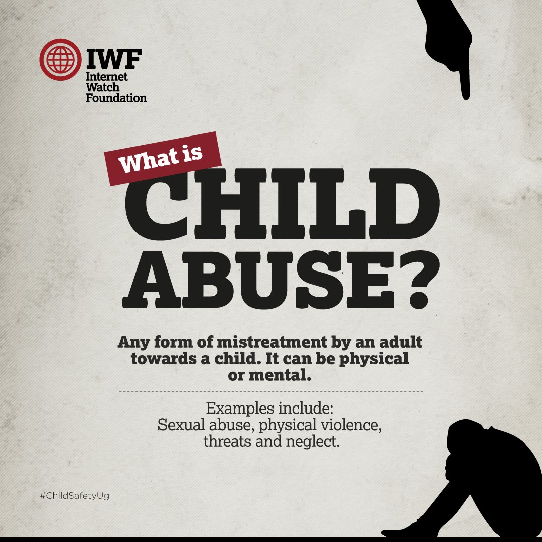 iwfchildsafety's tweet photo. It is important to understand the difference between child sexual abuse and child abuse. 

Stand up and report child sexual abuse images &amp; videos through our portal at https://t.co/dTgT2zKRea.

#ChildSafetyUg https://t.co/bQu44SiEQh