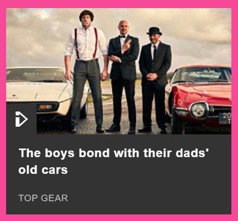 Haha. <a href="/BBC_TopGear/">Top Gear</a> someone got the 'bond' memo and picked the wrong episode image. <a href="/BBCNews/">BBC News (UK)</a>