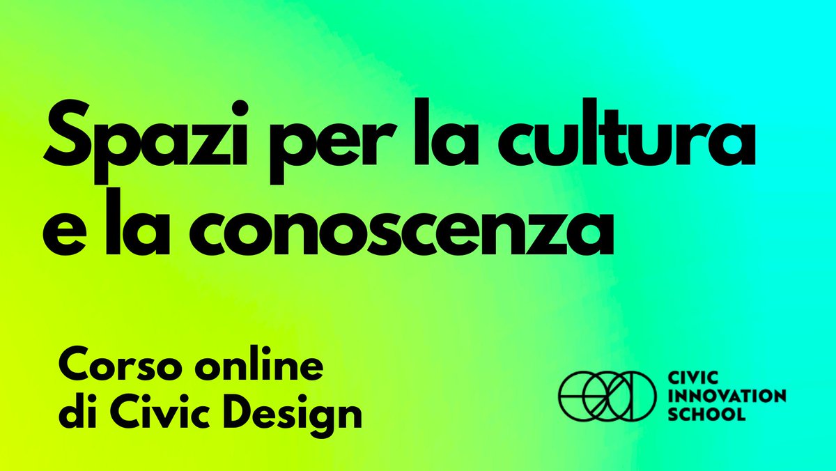 <a href="/civicwise/">CivicWise</a> <a href="/CivicWise_IT/">CivicWise Italia</a> <a href="/CivicWise_ES/">CivicWise en Español</a> Civic Design | Spazi per la cultura e la conoscenza

🟠👉  civicinnovation.school/civic-design-s…

#civicdesign #designcivico #comunicazione
c <a href="/CivicWise_IT/">CivicWise Italia</a> <a href="/CivicWise_IT/">CivicWise Italia</a>