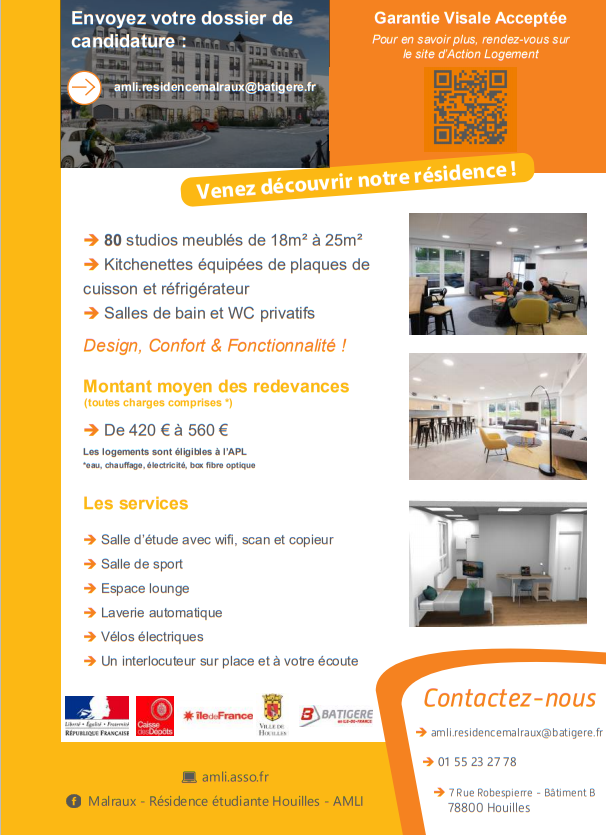 UParisNanterre's tweet photo. 🏘️ Logements disponibles - La résidence Étudiante MALRAUX d'AMLI, partenaire @UParisNanterre et proche de la @villedenanterre, propose des logements neufs, équipés et meublés, et certains sont encore disponibles. N'hésitez pas à les contacter pour visiter ! https://t.co/yiB5ZjcDpc