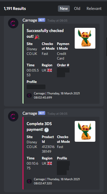 Good morning running ACO in @TheLabDiscord ! Hit for every user which entered their details correctly!

Bot: @Carnagebot 
Proxies: <a href="/RampageProxies/">Rampage Proxies</a> 
Cook Group: @TheLabDiscord