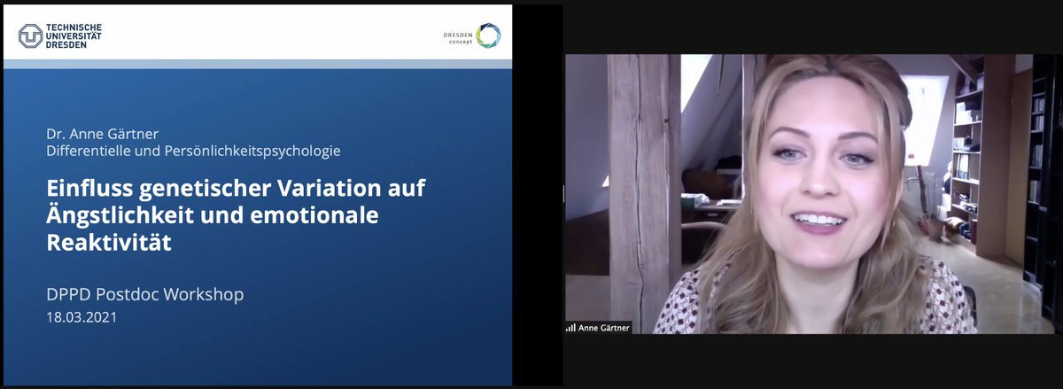 DGPs_DPPD's tweet photo. @gaertner_anne gibt äußerst interessante Einblicke zum Zusammenspiel von genetischen Variationen und Persönlichkeitsmerkmale #PostDocWorkshop https://t.co/h84ocmEEre