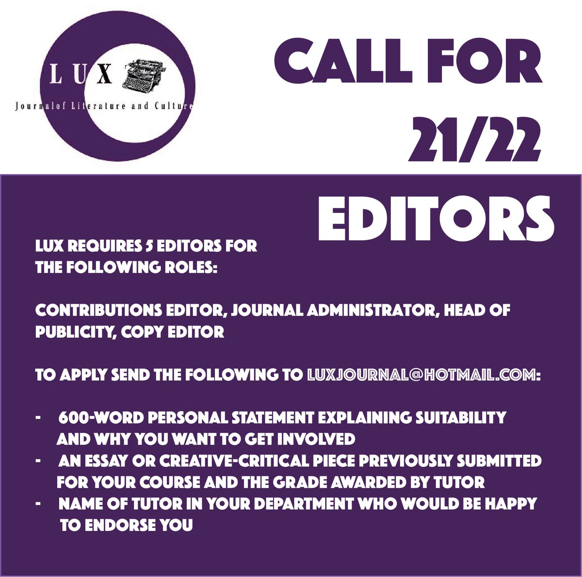 LUX Journal tweet media