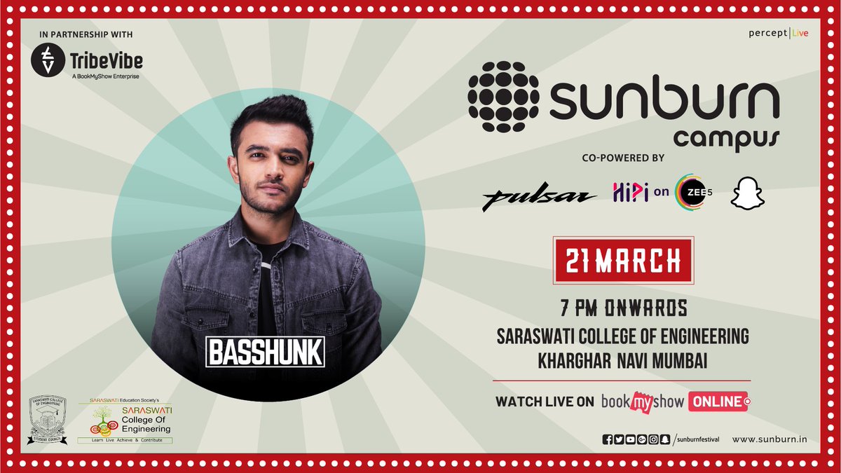 TribeVibeLive's tweet photo. (Continue..)

Register now: https://t.co/8OhlUImNxf
RSVP: https://t.co/zXq6Ciu2ih

@my_pulsar @HipiOnZee5 @Snapchat 

#TribeVibe #SunburnFestival #BookMyShow #BajajPulsar #HiPiOnZee5 #PerceptEMC #PulsarTribe #SaraswatiCollegeofEngineering #Kharghar #NaviMumbai #Snapchat https://t.co/CUxoF8LwPu