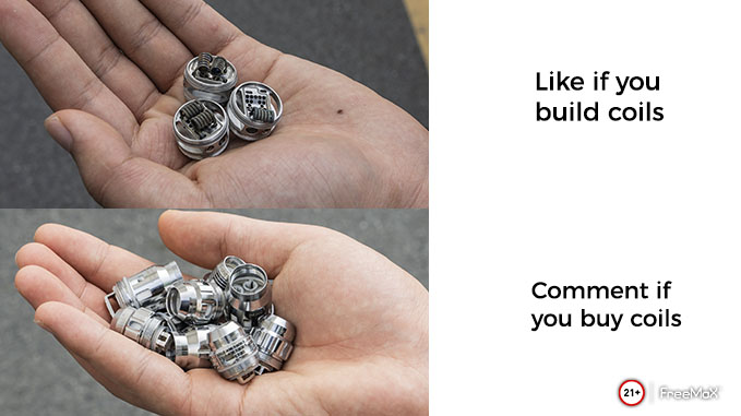 Freemaxvape's tweet photo. Fam Do you prefer build coil or use pre-made mesh coil🧐🧐🧐
.
.
.
⚠Warning: This product contains nicotine, nicotine is an addictive chemical. For 21+ only.
#vape #vapelife #vapenation #vapecommunity #vapeporn #mpro2 #mprorba https://t.co/9YonlpVaDG
