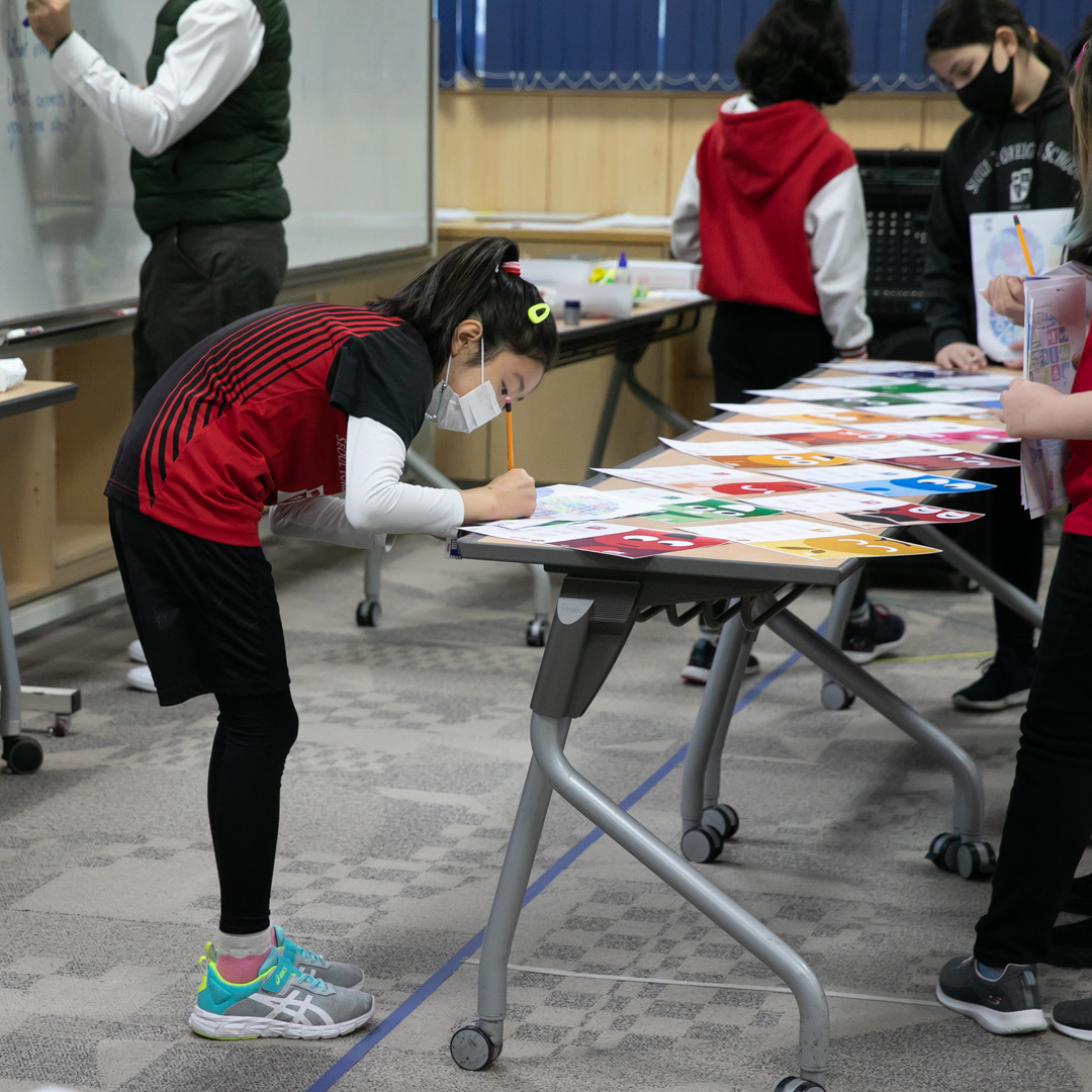 Grade 5 students are diligently working on their <a href="/ibpyp/">IB PYP</a> exhibition project. At the project launch, Coordinator Michael Lucchesi and Aaron Moniz <a href="/inspirecitizen2/">Aaron Moniz</a> encouraged students to choose a subject that they care about and that can help make the world a better place. #sfs1912