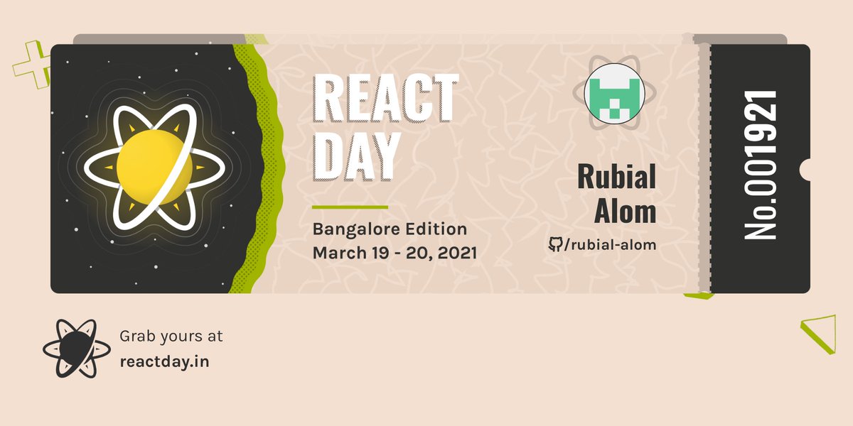 AlomRubial's tweet image. Are you as excited for attending this event as me? 😃

#reactdaybangalore #reactjs #webdevelopment #CodeNewbie