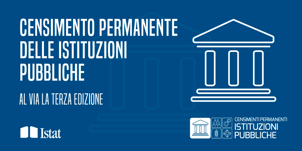 🔵 #CensimentoPermanenteIstituzioniPubbliche 

🗓️  #18marzo 

Parte la terza edizione del Censimento permanente delle Istituzioni Pubbliche che coinvolge circa 13mila istituzioni pubbliche e oltre 100 mila unità locali

👉istat.it/it/archivio/25…

#CensimentiPermanenti 
#istat