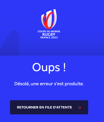 vdophan's tweet photo. @France2023 Bonjour ! encore faut il que le système fonctionne, et mm que les paniers validés puissent être payés... #deception https://t.co/WYtQUApiKp