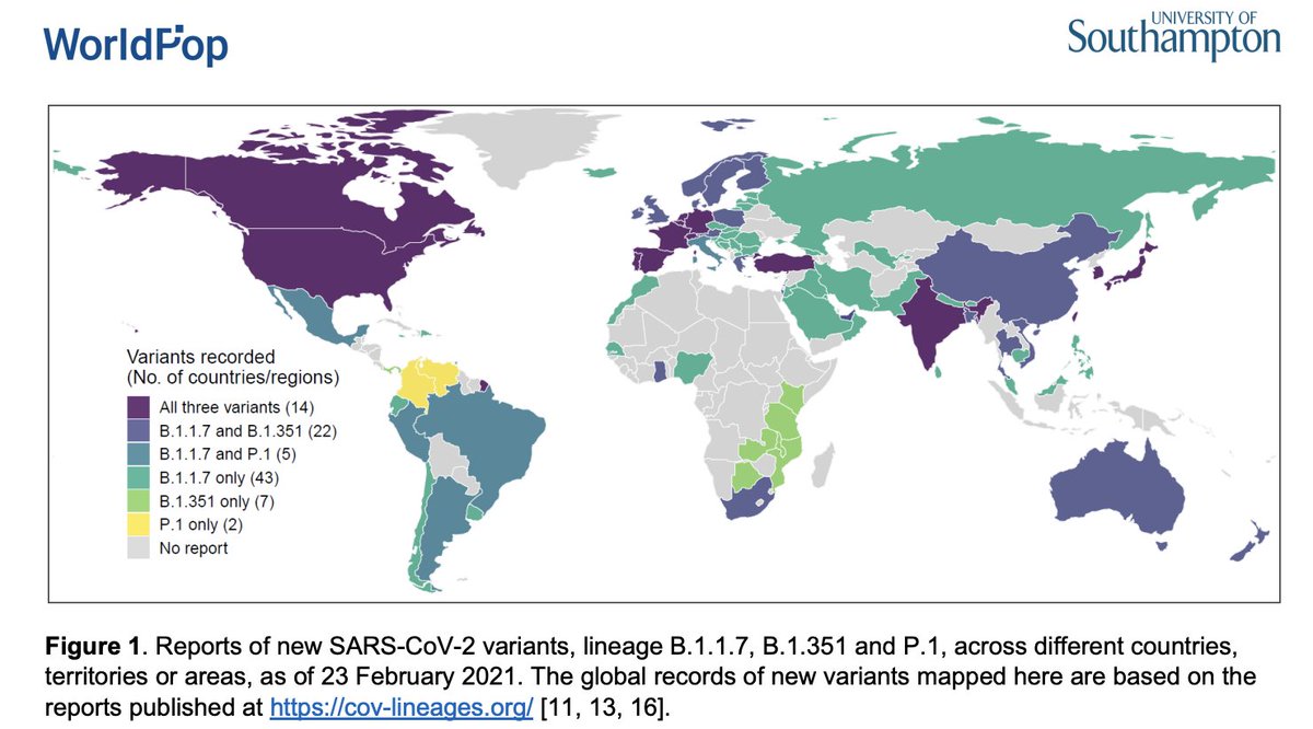 Cadde Project Preliminary Risk Analysis Of The International Spread Of New Covid 19 Variants Lineage B 1 1 7 B 1 351 And P 1 By Andytatem Jessrfloyd Lai Cdc T Co Hynuh0fhv5 T Co P2nfjabzxs
