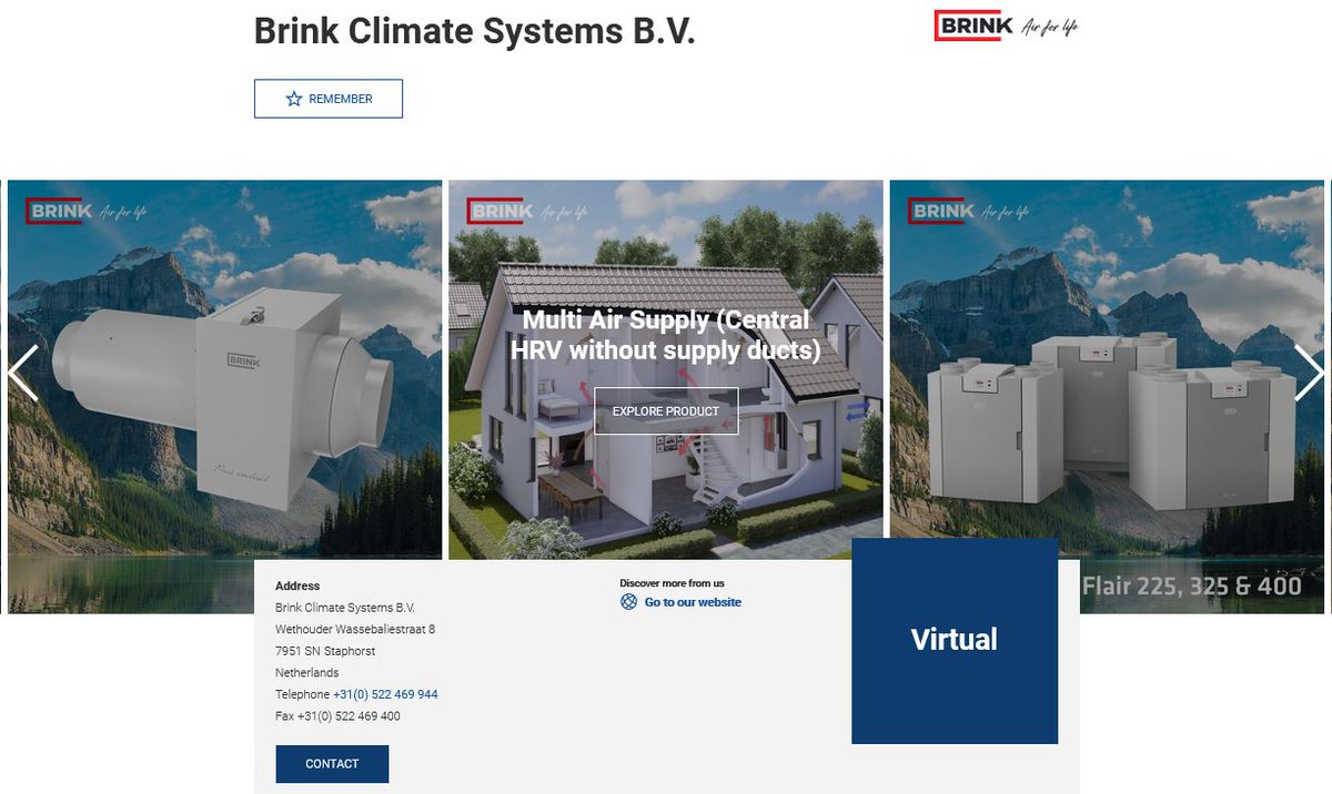 ISH will bring the sector together digitally from 22 to 26 March 2021. Brink is also present as an “exhibitor” and you are most welcome to visit our stand. We would like to invite you to create an online profile and meet us digitally! brinkclimatesystems.nl/news/meet-brin…

#ISH21 #ISHdigital21