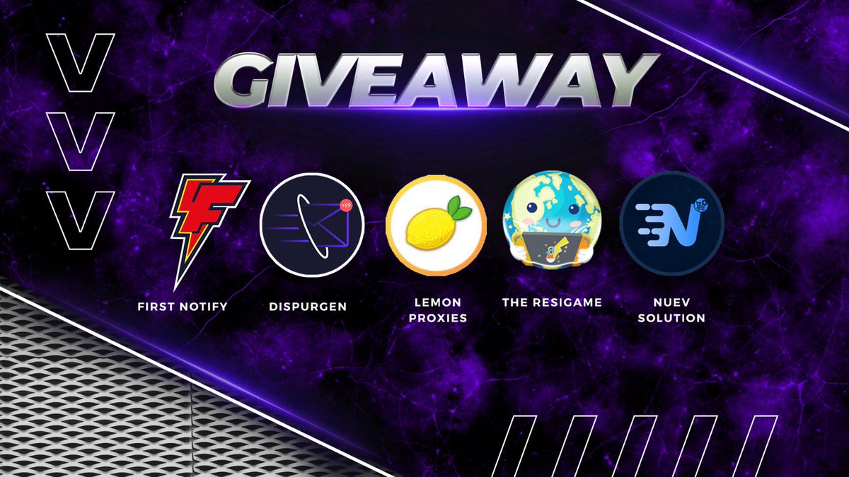 TheResiGame's tweet photo. 🎁GIVEAWAY🎁

Prizes:
• 1 Month in @FirstNotify
• 1 Beta Copy of @NuevSolution
• 1 Renewal Copy of @DispurGen
• 1 GB Vodka Lemons Plan of @Lemon_Proxies
• 2 GB Savitar Plan of @TheResiGame

Rules:
• Follow All Accounts
• RT + Like + Tag One Real Friend

End in 72 Hours https://t.co/YxgXVssXhW