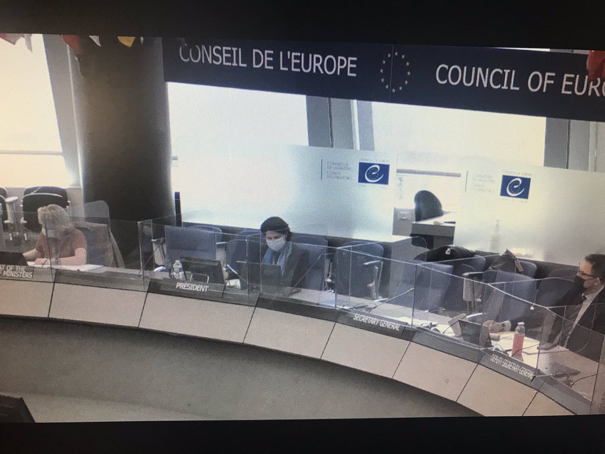 sidita181's tweet photo. Congratulations to Ambassador @ADautllari on her first meeting as elected Chair of the Rapporteur Group on #Education, #Culture, #Sport, #Youth and #Environment (GR-C) of the Committee of Ministers of the Council of Europe https://t.co/yoFYxcQOXO
