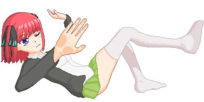 DjskieさんがTwitterに投稿した中野二乃(五等分の花嫁)のイラスト。