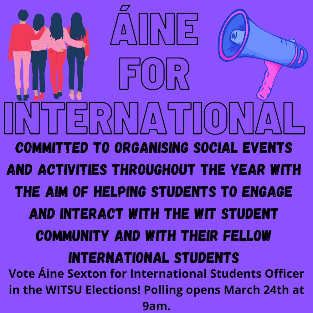 I am determined to help all International Students to engage and connect with the student community in any way possible. I am super excited to hopefully have the opportunity to organise a range of different social events throughout the year to help students make new friends🥰