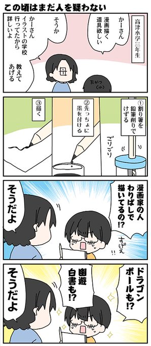 今の子はGペン丸ペンなしで初手からお絵かきソフトみたいな感じよねたぶん(高津カリノ #高津過去の漫画 