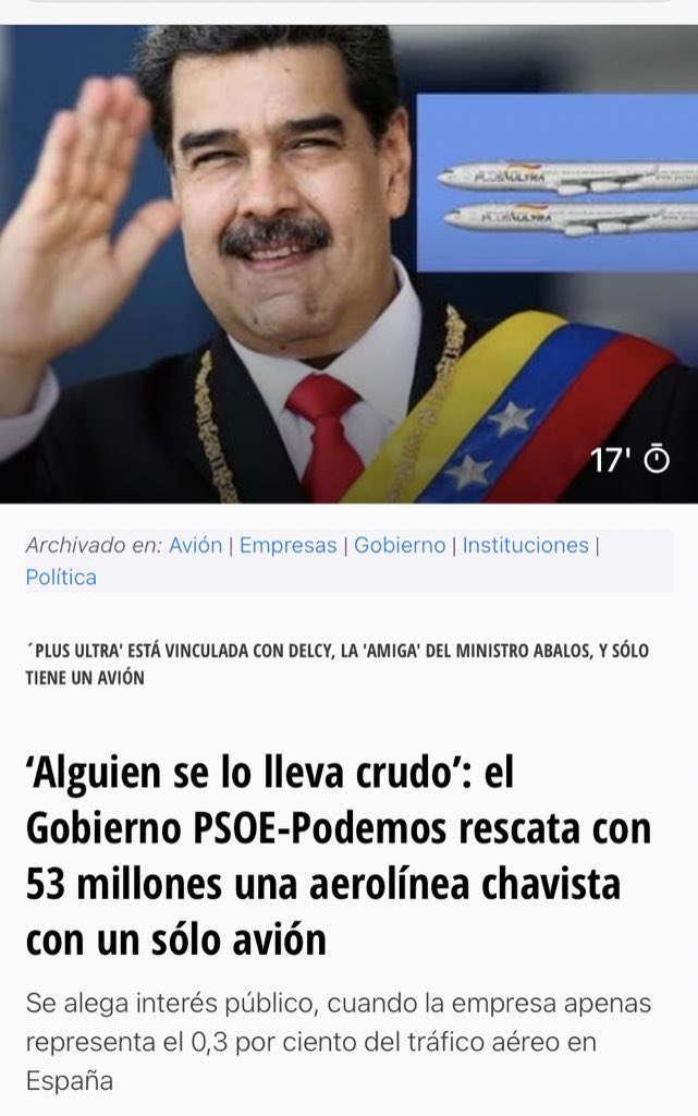 Presupuesto del equipo del CSIC para desarrollar en su laboratorio una vacuna contra el covid-19: 700.000 euros. 

El Consejo de Ministros aprueba rescatar con 53 millones de euros a Plus Ultra, aerolínea conectada con el chavismo.

Cuestión de prioridades.