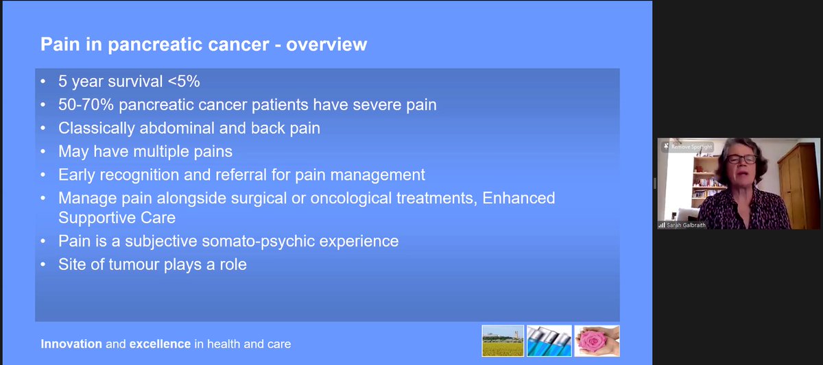 HarrietSmith8's tweet photo. Sarah Galbraith @CUH_NHS sharing the causes and types of pain in #PancreaticCancer #PCUKStudyDay @PancreaticCanUK https://t.co/JeMrKNhfKM