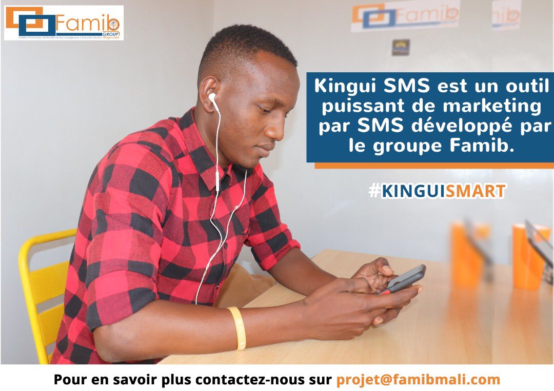 Famibgroup's tweet photo. #KINGUISMART
Kingui SMS est un outil puissant de marketing par #SMS développé par le groupe Famib.
Cette solution permet de distribuer instantanément vos campagnes à tous vos contacts. KINGUISMS dispose de plusieurs fonctionnalités :
La Planification des campagnes ;
#Mali https://t.co/ZJhivUVZwd