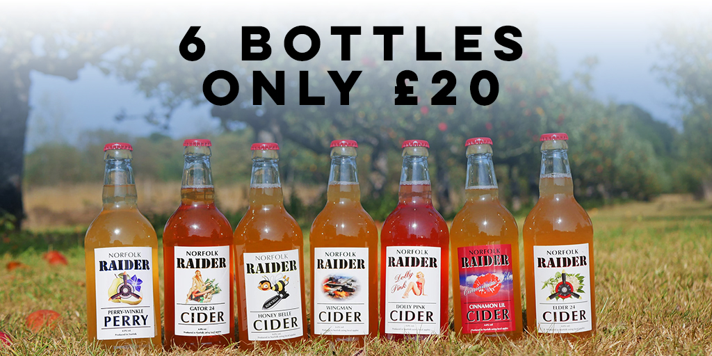 New deal on our website shop! 6 bottles for just £20!😲

Save even more with our FREE Norfolk delivery! Just select Norfolk Delivery at check out.😃

norfolkraidercider.co.uk/shop

#NorfolkCider #Norfolk #Norwich #Cider #CiderLover #TraditionalCider #LocalCider
