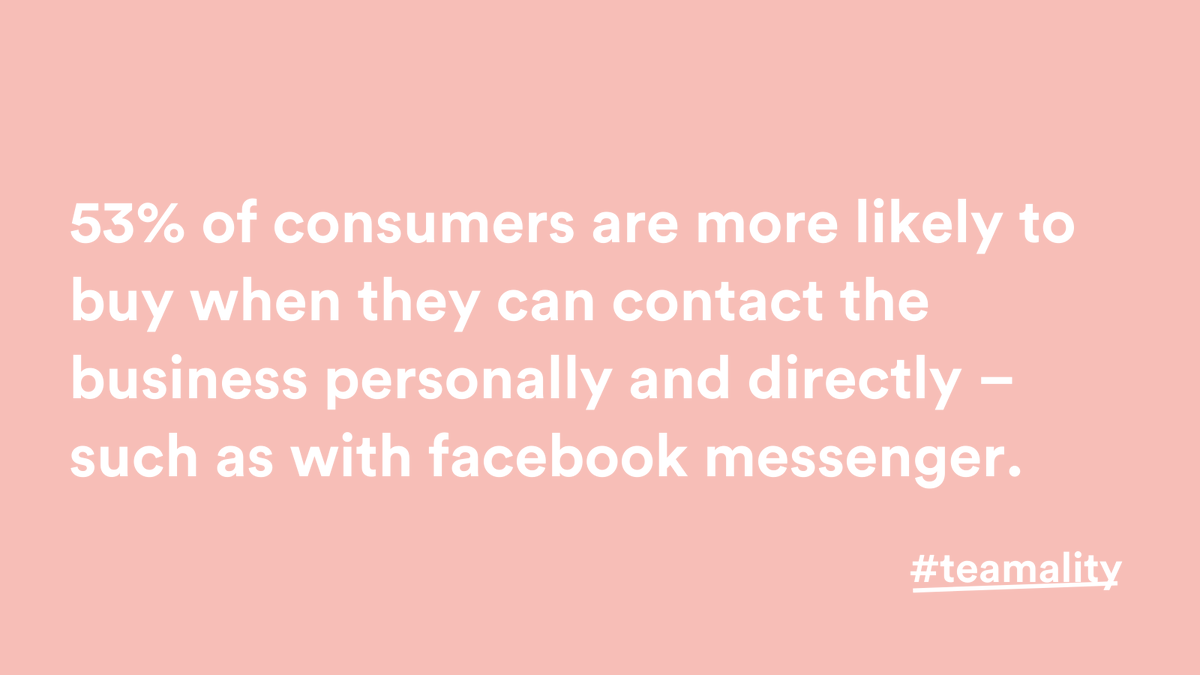 So..are you opening yourself up to that 53%? 💭

Chatbots enable communication, engage your audience on their terms, automatically and at scale.

Sound good? Let's chat! hello@ality.co.uk