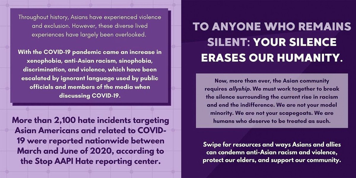 louiesfiloaid's tweet photo. good evening! seeing as we have the platform to spread awareness, we will appreciate if you take time to read this and educate yourself on what's happening. as we're asians in here, we stand with our siblings out there who are victimized by this. #StopAsianHateCrimes https://t.co/FCIIaqr0By
