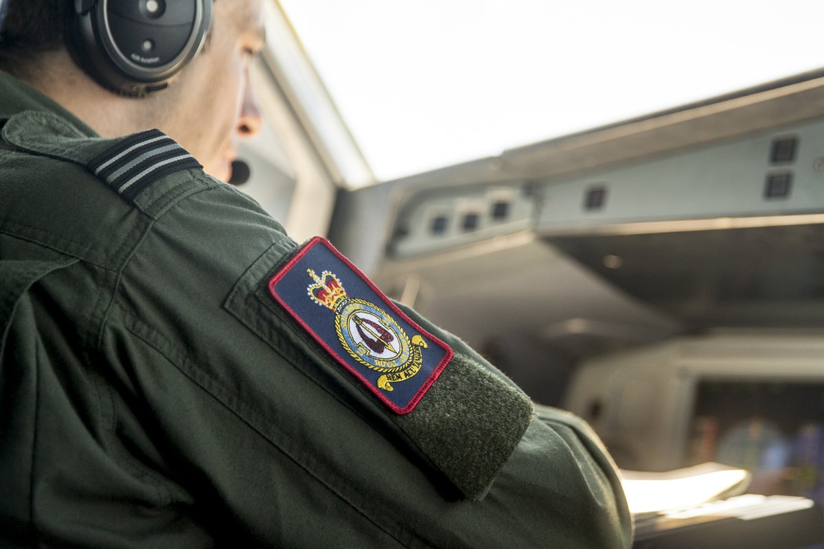 A Voyager pilot providing air to air refuelling to Royal Air Force aircraft operating in the Middle East. 